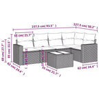 vidaXL Garden Sofa Set Black