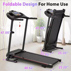 GDFStudio Georgena Compact Folding Treadmill with LCD Display and Manual Incline