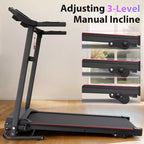 GDFStudio Georgena Compact Folding Treadmill with LCD Display and Manual Incline
