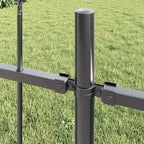 vidaXL Garden Fence 8 pcs Grey 44.62 x 3.28 ft Powder-coated Steel