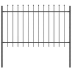 vidaXL Garden Fence 8 pcs Grey 44.62 x 3.28 ft Powder-coated Steel
