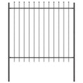 vidaXL Garden Fence Grey 5.58 x 4.92 ft Powder-coated Steel