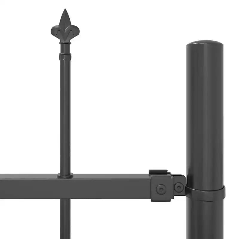 vidaXL Garden Fence Grey 5.58 x 4.92 ft Powder-coated Steel