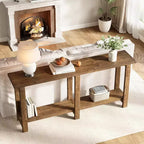 Lantine Solid Wood Console Table, 70.9-Inch Extra Long Wooden Sofa Table Behind Couch for Entryway, Hallway, Foyer, Living Room, Natural Brown