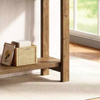Lantine Solid Wood Console Table, 70.9-Inch Extra Long Wooden Sofa Table Behind Couch for Entryway, Hallway, Foyer, Living Room, Natural Brown