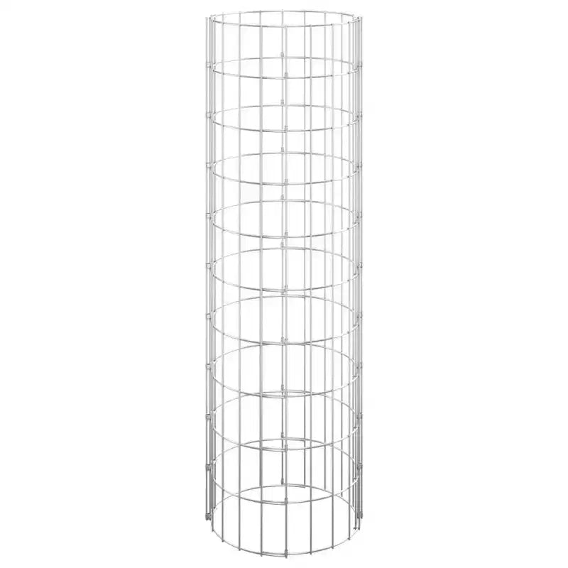 vidaXL Circular Gabion Pole Galvanized Steel 11.8x39.4