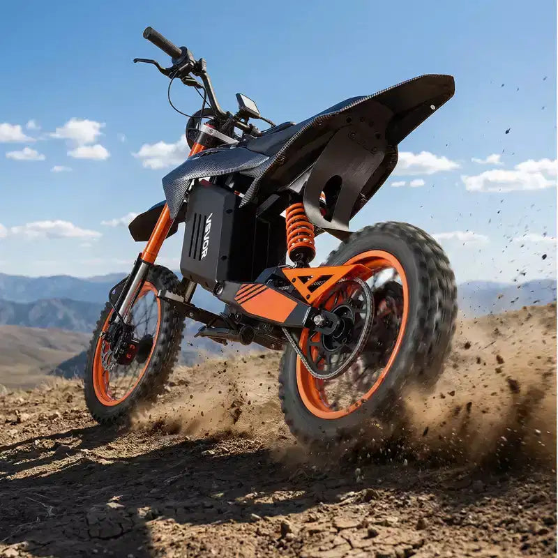 VEVOR Electric Dirt Bike for Teens Adults, 2000W Motor, 31 MPH Speed, 31 Miles Max Range, 48V 22.5Ah Battery, with Light, Display,Black
