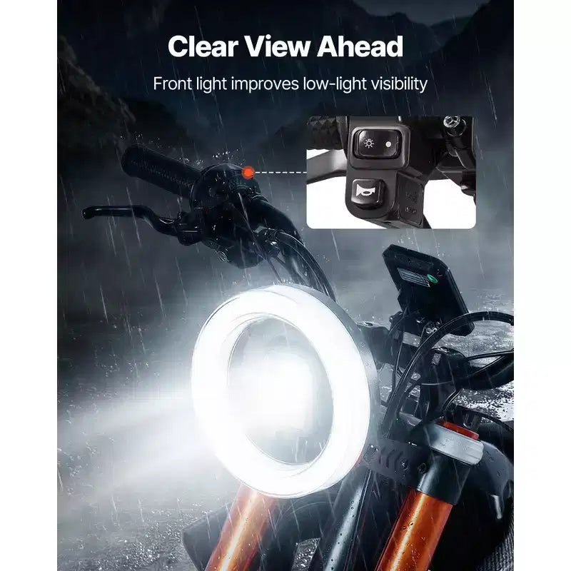 VEVOR Electric Dirt Bike for Teens Adults, 2000W Motor, 31 MPH Speed, 31 Miles Max Range, 48V 22.5Ah Battery, with Light, Display,Black