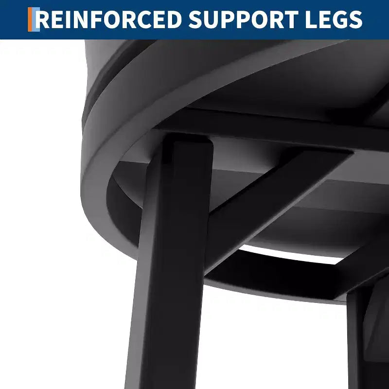 Set of 2 Backless Swivel Bar Stools 30 Inch, Counter Height Kitchen Stools with Footrest, Waterproof PU Leather Seat for Kitchen Island and Home Bar