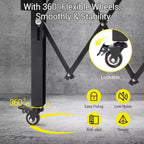 Foldable Security Gate with Universal Wheels, Expanding Fence 360Rolling Barricade Gate, Courtyard Garden Garade Yard