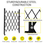 Foldable Security Gate with Universal Wheels, Expanding Fence 360Rolling Barricade Gate, Courtyard Garden Garade Yard