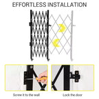 Foldable Security Gate with Universal Wheels, Expanding Fence 360Rolling Barricade Gate, Courtyard Garden Garade Yard
