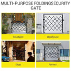 Foldable Security Gate with Universal Wheels, Expanding Fence 360Rolling Barricade Gate, Courtyard Garden Garade Yard