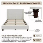 Christopher Knight Home Johnny Modern Boucle Upholstered Platform Bed with Wingback Headboard