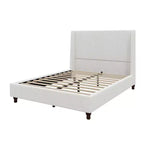 Christopher Knight Home Johnny Modern Boucle Upholstered Platform Bed with Wingback Headboard