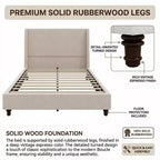 Christopher Knight Home Johnny Modern Boucle Upholstered Platform Bed with Wingback Headboard