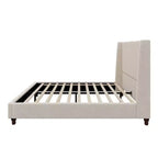Christopher Knight Home Johnny Modern Boucle Upholstered Platform Bed with Wingback Headboard