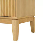 Christopher Knight Home Modern Fluted Wood Nightstand with 2 Drawers