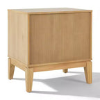 Christopher Knight Home Modern Fluted Wood Nightstand with 2 Drawers