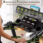 Folding Treadmill with 10% Incline for Home, Quiet Brushless Motor, 330 lb Capacity, App Control