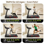 Folding Treadmill with 10% Incline for Home, Quiet Brushless Motor, 330 lb Capacity, App Control