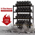 40x20x72 Heavy Duty Garage Storage Shelves, 5-Level Adjustable Steel Shelving Rack,2500 lb Capacity Utility Organizer