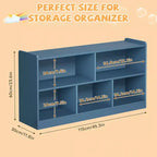Wooden Kids Storage Cabinet with 5 Sections, Montessori Bookshelf and Toy Organizer for Nursery, Playroom, Classroom & Bedroom