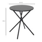 GDFStudio Riane 3 Piece Outdoor Wicker and Iron Bistro Set with Cushions