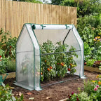 NAYSAYE Portable Mini Greenhouse Small Green House Plant Cover Tent with Waterproof Pad PE 36 x 18 x 33 Inch for Garden Small Plants Indoor Outdoor