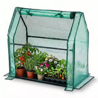 NAYSAYE Portable Mini Greenhouse Small Green House Plant Cover Tent with Waterproof Pad PE 36 x 18 x 33 Inch for Garden Small Plants Indoor Outdoor