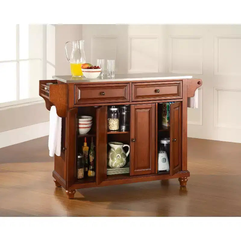 HomeStock with Door and Shelves Kitchen Islands