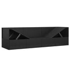 vidaXL Outdoor Lounge Bed Black PE Rattan Large Adjustable Armrests