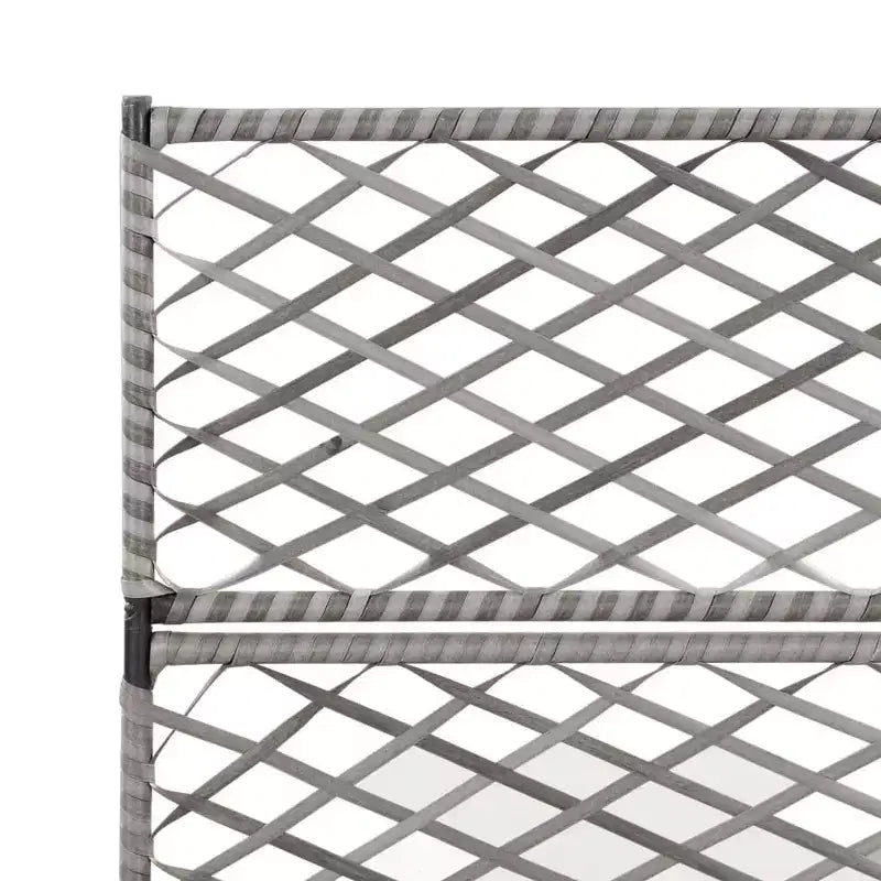 vidaXL Raised Bed Grey Poly Rattan, Plastic 32.7x11.8x51.2 in Planters