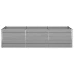 vidaXL Planter Light Grey 195 x 100 x 45 cm Galvanised Steel