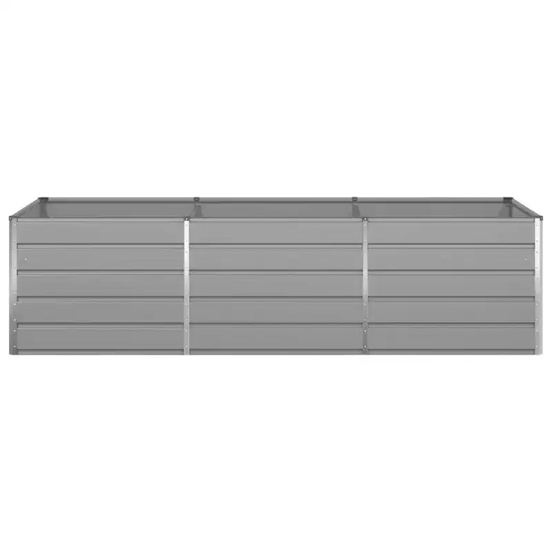 vidaXL Planter Light Grey 195 x 100 x 45 cm Galvanised Steel