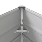 vidaXL Planter Light Grey 195 x 100 x 45 cm Galvanised Steel