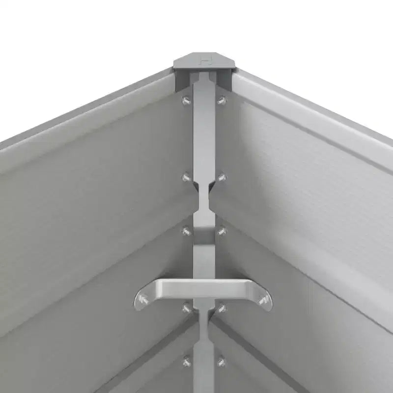 vidaXL Planter Light Grey 195 x 100 x 45 cm Galvanised Steel