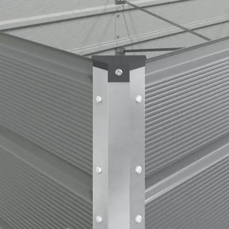 vidaXL Planter Light Grey 195 x 100 x 45 cm Galvanised Steel