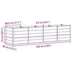 vidaXL Planter Anthracite 240 x 80 x 75 cm Steel