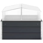 vidaXL Planter Anthracite 39.37 x 39.37 x 30.31 in Galvanised Steel