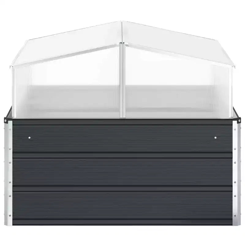 vidaXL Planter Anthracite 39.37 x 39.37 x 30.31 in Galvanised Steel