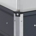 vidaXL Planter Anthracite 39.37 x 39.37 x 30.31 in Galvanised Steel