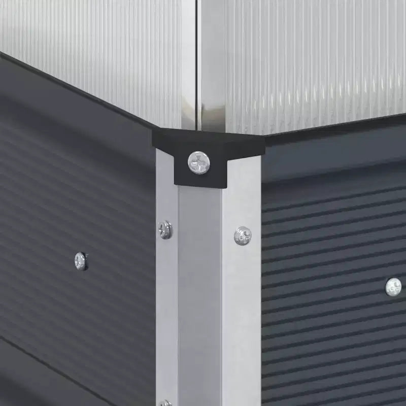 vidaXL Planter Anthracite 39.37 x 39.37 x 30.31 in Galvanised Steel