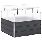 vidaXL Planter Anthracite 39.37 x 39.37 x 30.31 in Galvanised Steel