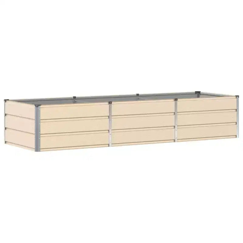 vidaXL Planter Ivory 94.49 x 31.50 x 17.72 in Steel