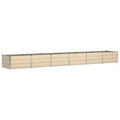 vidaXL Planter Ivory 188.98 x 31.50 x 17.72 in Steel