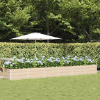 vidaXL Planter Ivory 188.98 x 31.50 x 17.72 in Steel