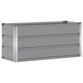 vidaXL Planter Light Grey 39.37 x 15.75 x 17.72 in Steel