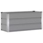 vidaXL Planter Light Grey 39.37 x 15.75 x 17.72 in Steel