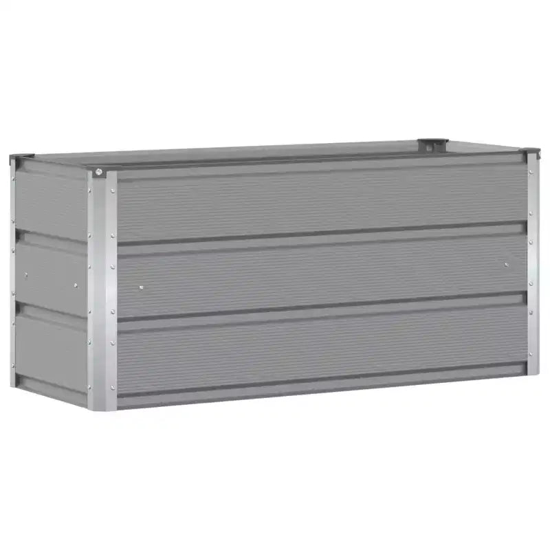 vidaXL Planter Light Grey 39.37 x 15.75 x 17.72 in Steel